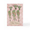 Vintage Jade Blush Giraffes Christmas Card