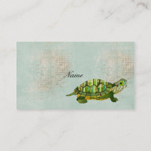 Vintage Jade Turtle Business Card/Tags Card