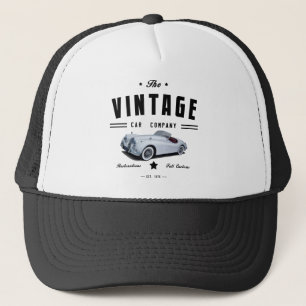 Vintage Jaguar Car Garage Trucker Hat