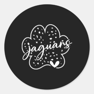 Vintage Jaguars School Spirit Team Pride Back To S Classic Round Sticker