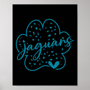 Vintage Jaguars School Sports Team Spirit Back To Poster
