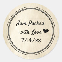 Vintage Jam Packed With Love Canning Jar Label