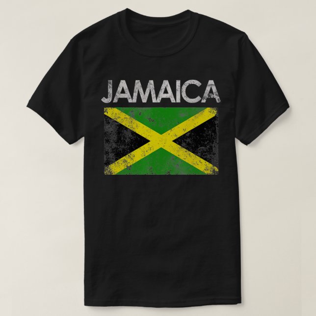Vintage Jamaica Jamaican Flag Pride Gift  T-Shirt (Design Front)