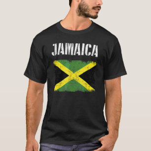 Vintage Jamaica Jamaican Flag Pride Usa Roots T-Shirt