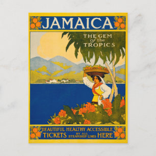 Vintage Jamaica, The Gem of the Tropics Postcard