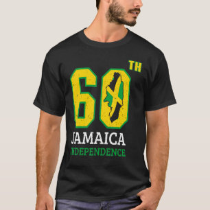Vintage Jamaican Flag Pride Jamaica 60th Independe T-Shirt