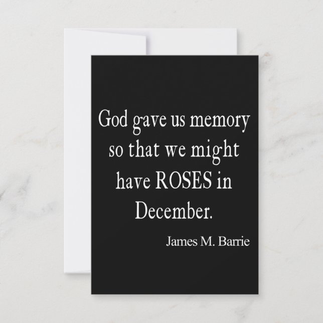 Vintage James Barrie Roses in December Quote (Front)