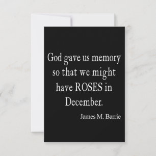 Vintage James Barrie Roses in December Quote