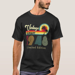 Vintage January 1948 Birthday On The Beach 74th T-Shirt