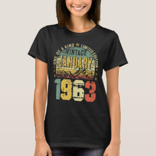 Vintage January 1963 60th Birthday Men T-Shirt