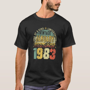 Vintage January 1983 40th Birthday Men T-Shirt
