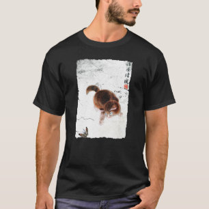 Vintage Japan Art Print Cat In Retro Japanese Styl T-Shirt
