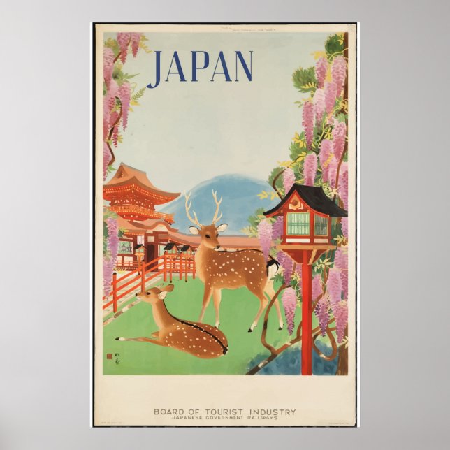 Vintage Japan City Travel Classic Poster 1930s (Front)