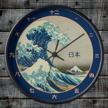 Vintage Japan Clock, Great Wave off Kanagawa kanji Clock<br><div class="desc">WALL CLOCK (日本 /Japan): Designers watch with Japanese famous Japanese art from ancient times - "Great Wave off Kanagawa" one of the most picturesque representation of Japan. From the history: "Katsushika Hokusai The Great Wave Off Kanagawa (1830) The Great Wave off Kanagawa, also known as The Great Wave or simply...</div>
