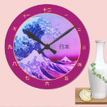 Vintage Japan, Great Wave off Kanagawa kanji clock<br><div class="desc">WALL CLOCK (日本 /Japan): Designers watch with Japanese famous Japanese art from ancient times - "Great Wave off Kanagawa" one of the most picturesque representation of Japan. From the history: "Katsushika Hokusai The Great Wave Off Kanagawa (1830) The Great Wave off Kanagawa, also known as The Great Wave or simply...</div>