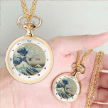 Vintage Japan, Great Wave off Kanagawa kanji watch<br><div class="desc">NECKLACE WATCH (日本 /Japan): Designers watch with Japanese famous Japanese art from ancient times - "Great Wave off Kanagawa" one of the most picturesque representation of Japan. From the history: "Katsushika Hokusai The Great Wave Off Kanagawa (1830) The Great Wave off Kanagawa, also known as The Great Wave or simply...</div>