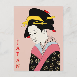 Vintage Japan Japanese Geisha Travel Postcard