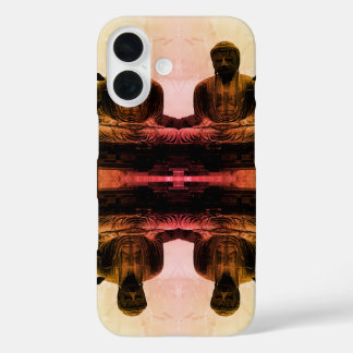 Vintage Japan Kamakura Great Buddha Button iPhone 16 Case