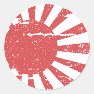 Vintage Japan Navy Flag Classic Round Sticker