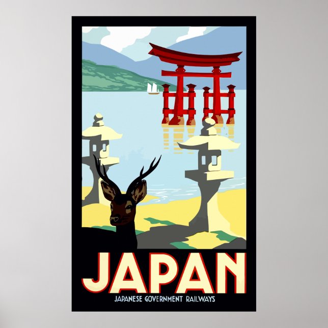Vintage Japan Travel Poster (Front)