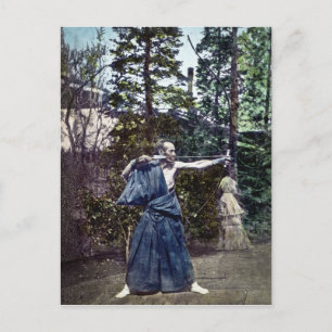 Vintage Japanese Archer 射手 Postcard