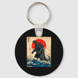 Vintage Japanese Art Kaiju Monster Key Ring