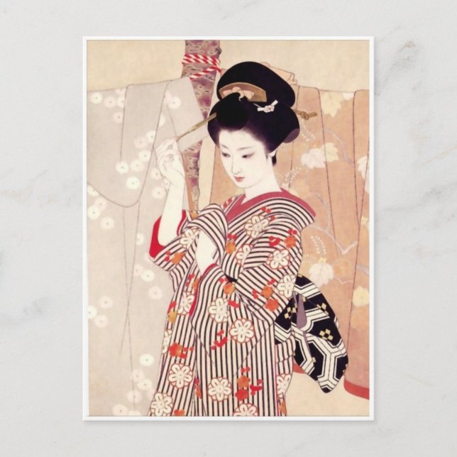 Vintage Japanese Art Postcard (Front)