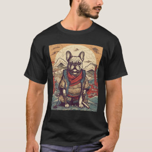 Vintage Japanese Art Samurai French Bulldog T Shir T-Shirt