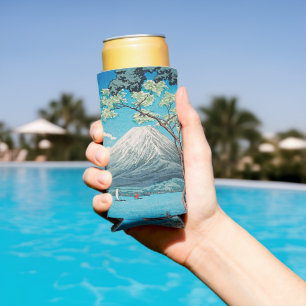 Vintage Japanese Art - Stunning Mount Fuji Seltzer Can Cooler