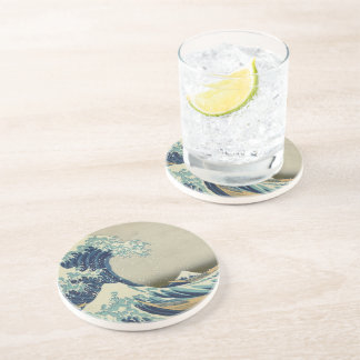Vintage Japanese Art, The Great Wave by Hokusai Coaster