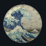 Vintage Japanese Art, The Great Wave by Hokusai Dartboard<br><div class="desc">36 Views of Mount Fuji: The Great Wave Off the Coast of Kanagawa by Katsushika Hokusai from the Edo period, c. 1830. Asian vintage fine art nautical illustration featuring a maritime seascape of huge crashing tidal waves with boats of people and Mount Fuji in the distance. Although assumed to be...</div>