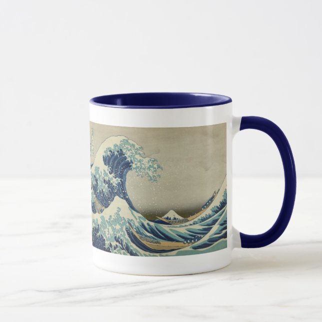Vintage Japanese Art, The Great Wave by Hokusai Mug (Right)