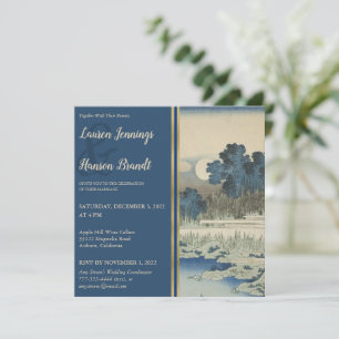 Vintage Japanese Art Wedding Invitation