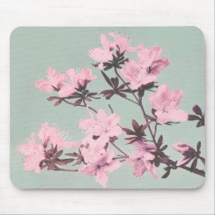 Vintage Japanese azaleas by Ogawa Kazumasa Mouse Mat