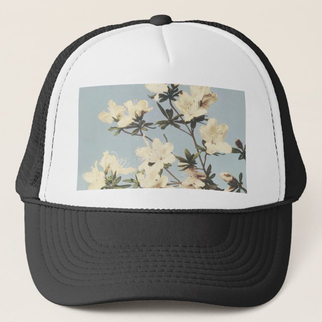 Vintage Japanese azaleas by Ogawa Kazumasa Trucker Hat (Front)