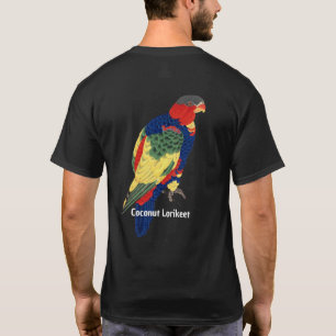 Vintage Japanese Bird Art Coconut Lorikeet T-Shirt