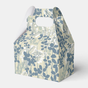 Vintage Japanese Blue Botanical: Cream Leaf Fern Favour Box