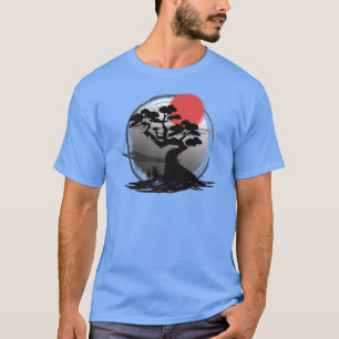 Vintage Japanese Bonsai Tree Sakura Graphical Art  T-Shirt