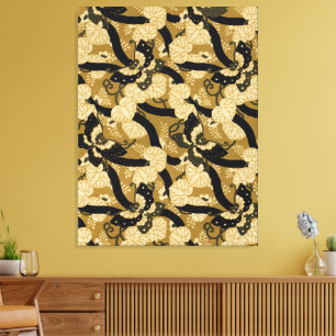 Vintage Japanese Butterfly G.A. Audsley Pattern Canvas Print