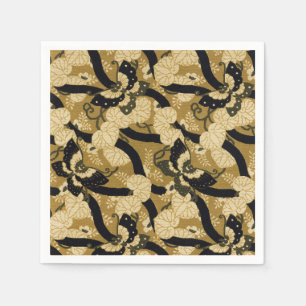 Vintage Japanese Butterfly G.A. Audsley Pattern Napkin