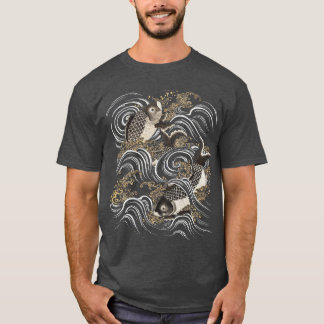 Vintage Japanese Carp In Waves T-Shirt