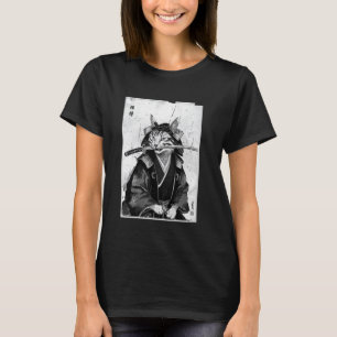 Vintage Japanese Cat Design T-Shirt