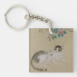 Vintage Japanese Cat Key Chain