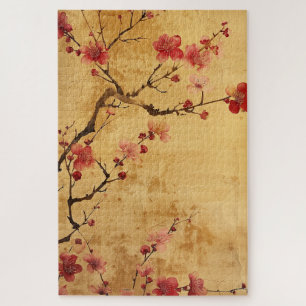 Vintage Japanese Cherry Blossom Jigsaw Puzzle