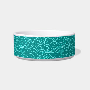 Vintage Japanese Clouds, Turquoise and Aqua Bowl