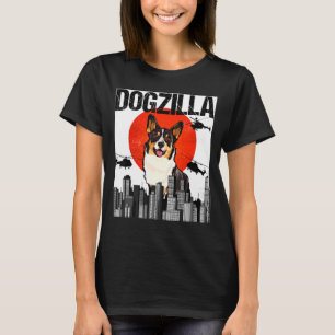 Vintage Japanese Dogzilla Cardigan Welsh Corgi T-Shirt