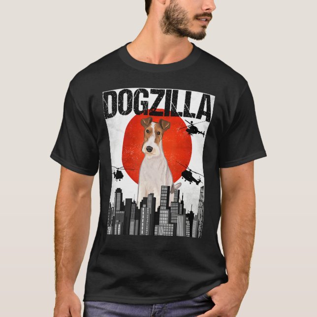 Vintage Japanese Dogzilla Wire Fox Terrier T-Shirt (Front)