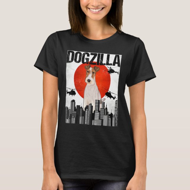Vintage Japanese Dogzilla Wire Fox Terrier T-Shirt (Front)