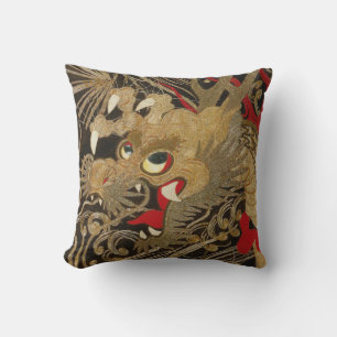 Vintage Japanese Dragon Cushion