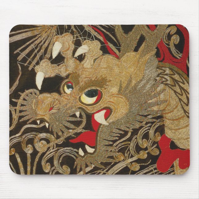 Vintage Japanese Dragon Mouse Mat (Front)